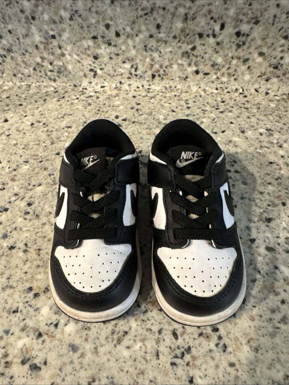 Nike Baby Toddler Black/White Dunk Low Sneaker Shoes, CW1589-100 (TD) Size 5C - Picture 2 of 7
